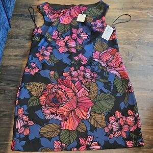 Trina Turk Vibrant Floral Mini Dress - Pink, Blue, Green